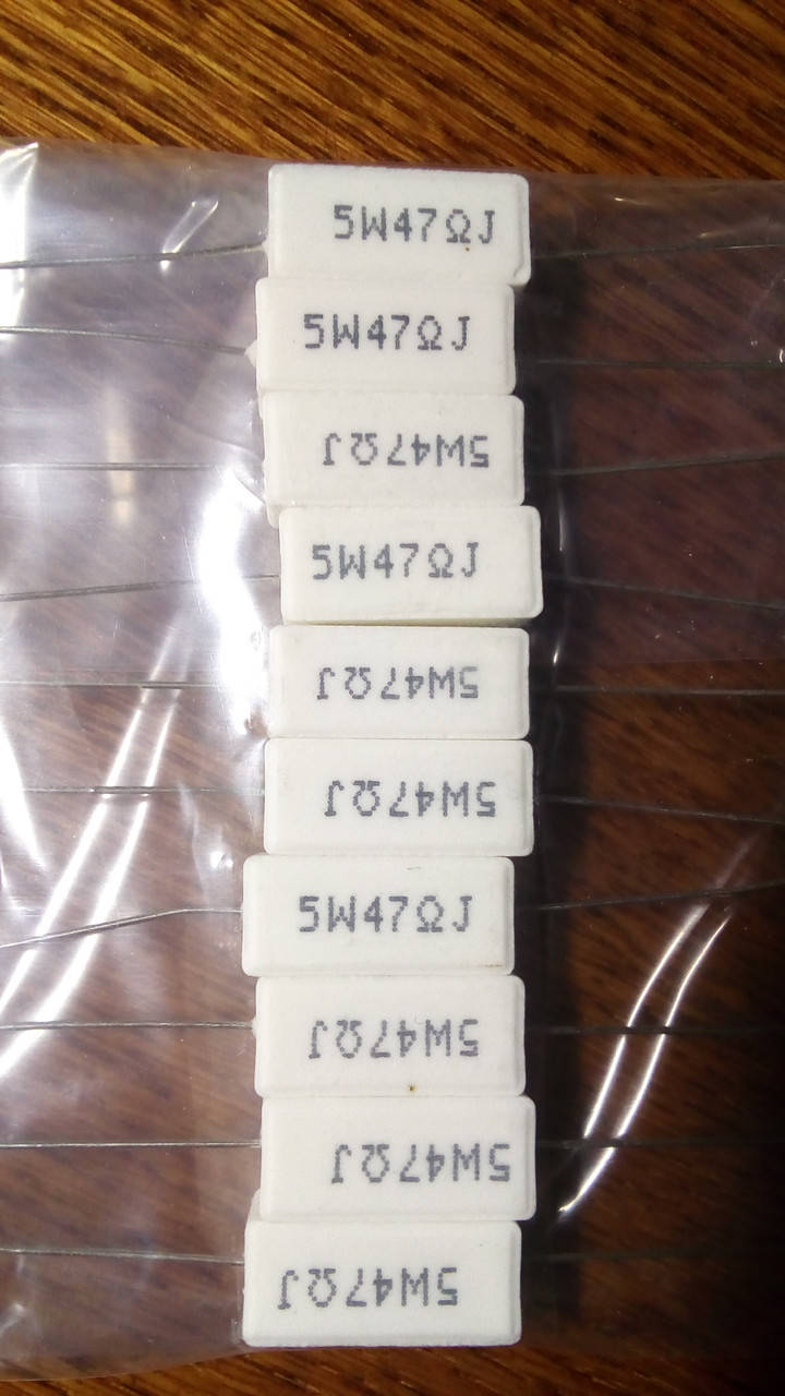 

Резистори плавного пуску СВЧ 5 Вт 47 Ом (пара).