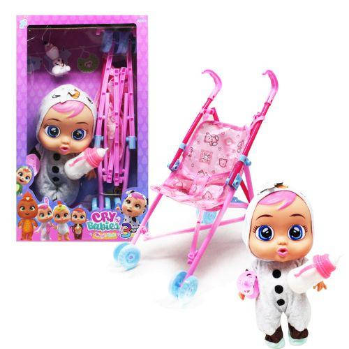 

Игровой набор "Cry babies: Пупс с коляской" (в белом)