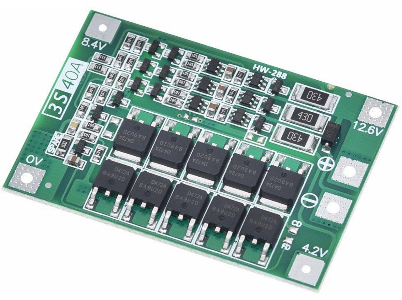 

3S 40A BMS модуль защиты и контроля заряда Li-Ion 18650