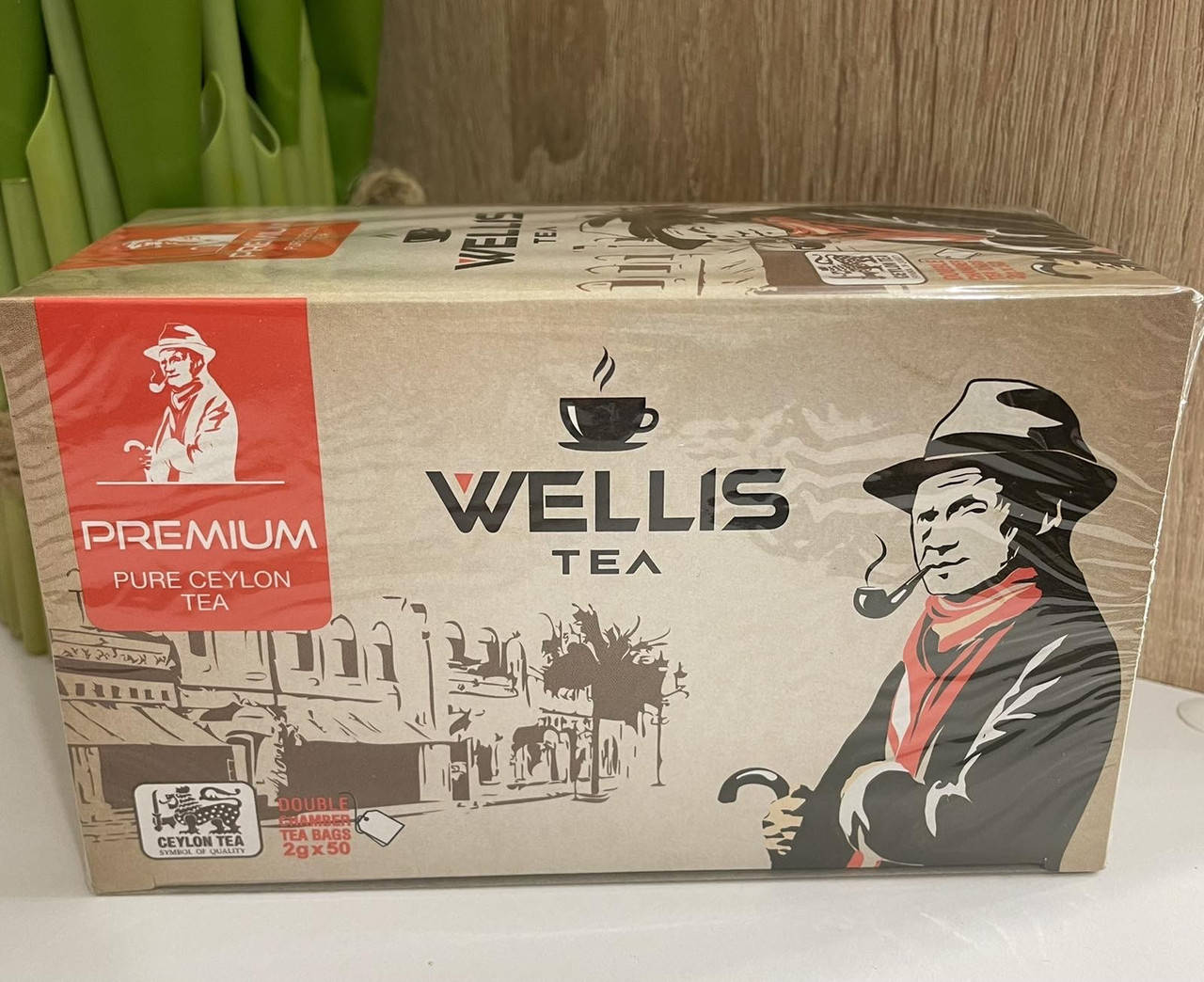 

Чай Wellis чёрный premium 50 пакетов цейлонский Веллис чисто чёрный премиум