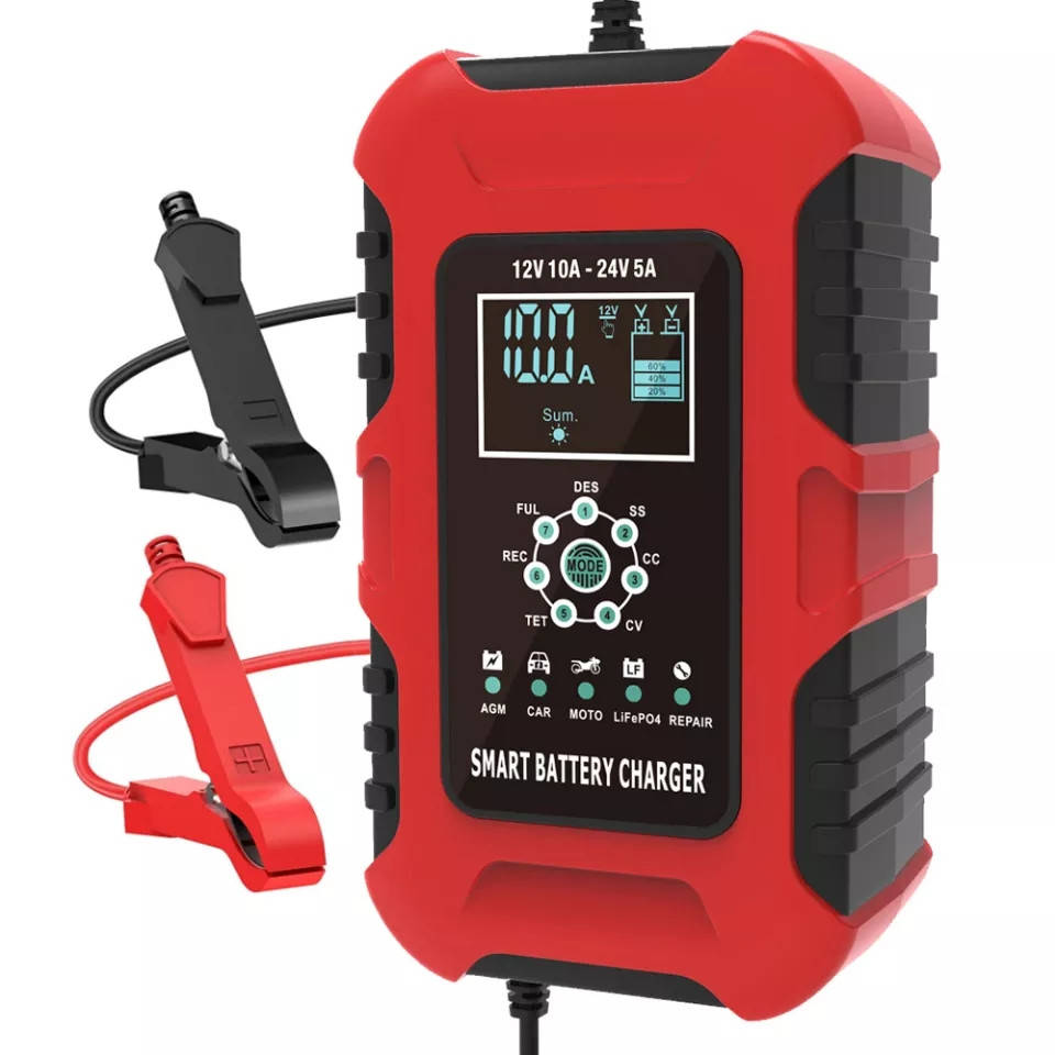 

Новинка 2021! Зарядное устройство Foxsur 10A 12-24V для автомобиля