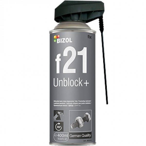 

Растворитель ржавчины с молибденом BIZOL MoS2 Unblock+ f21 400мл