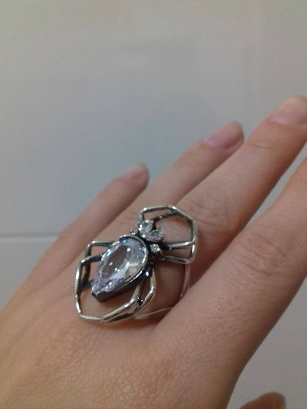 

Серебряное кольцо Паук