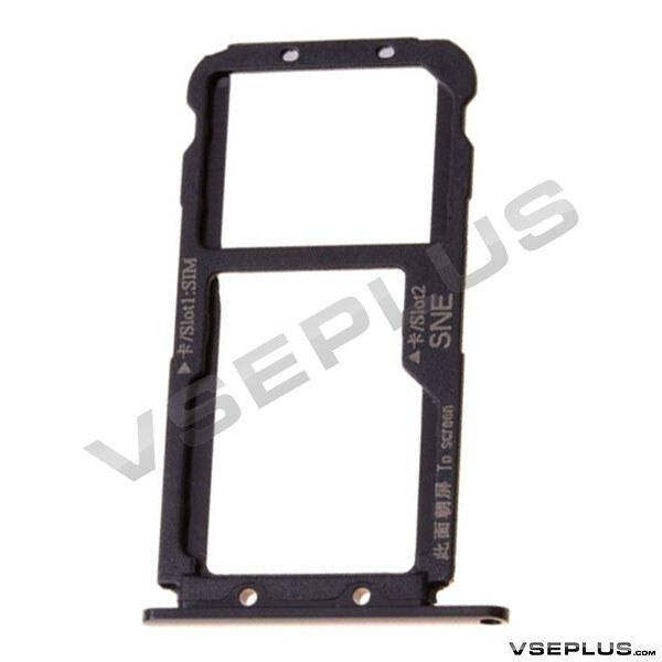 

Держатель SIM карты Huawei Mate 20 Lite, с разъемом на карту памяти, черный