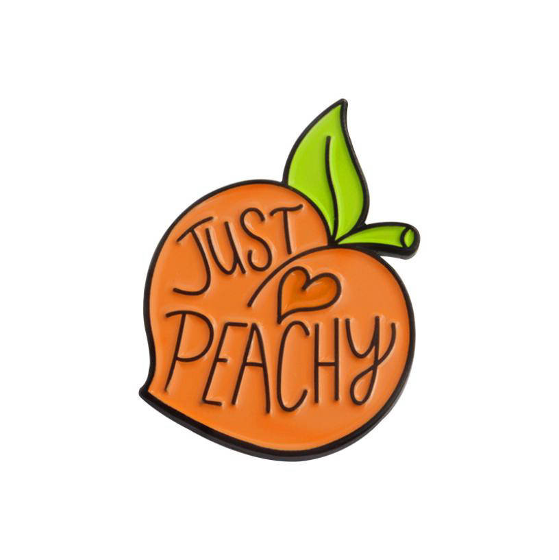

"Персик Просто персиковый Just peachy" значок (пин) металлический