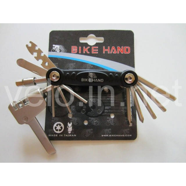 

Набор ключей, мультитул BIKE HAND 287 B-1 выжим цепи, шестигранники, Тайвань