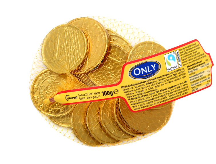 

Шоколадные монеты Only в сеточке 100 g