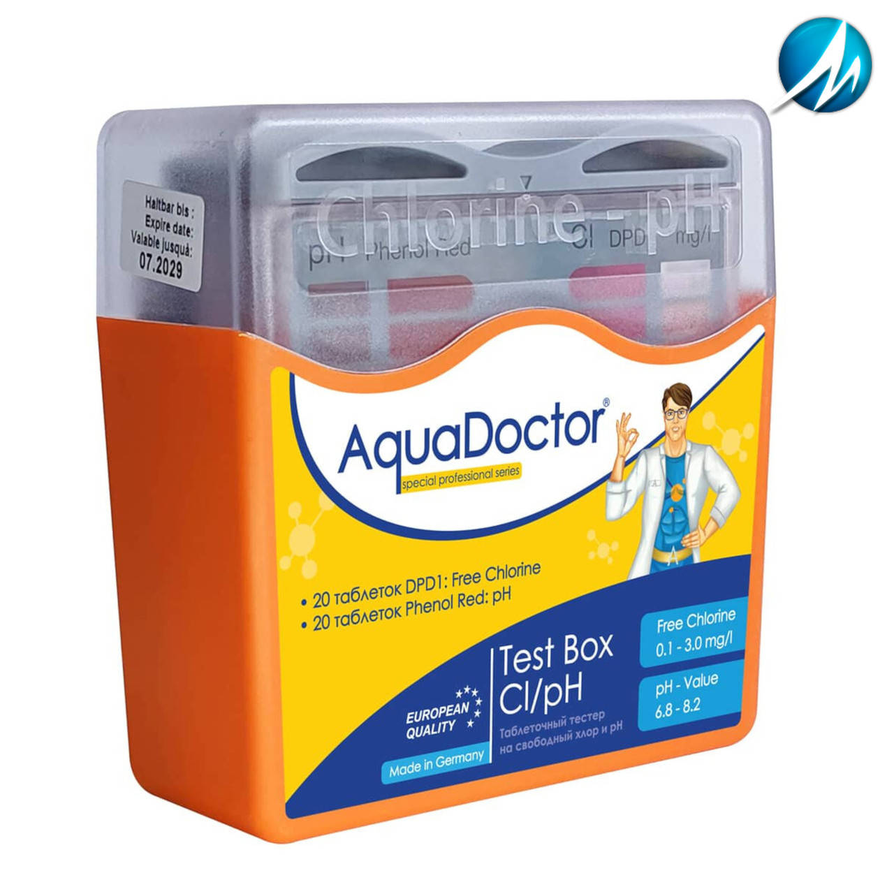 

Тестер AquaDoctor Test Box Cl/pH