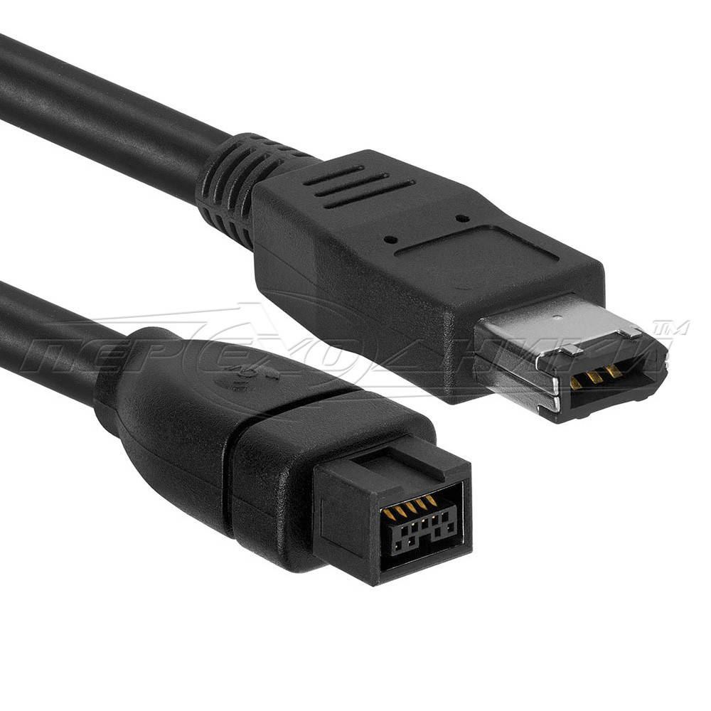 

Кабель FireWire (IEEE 1394) 9p/6p, 1.5м, Черный