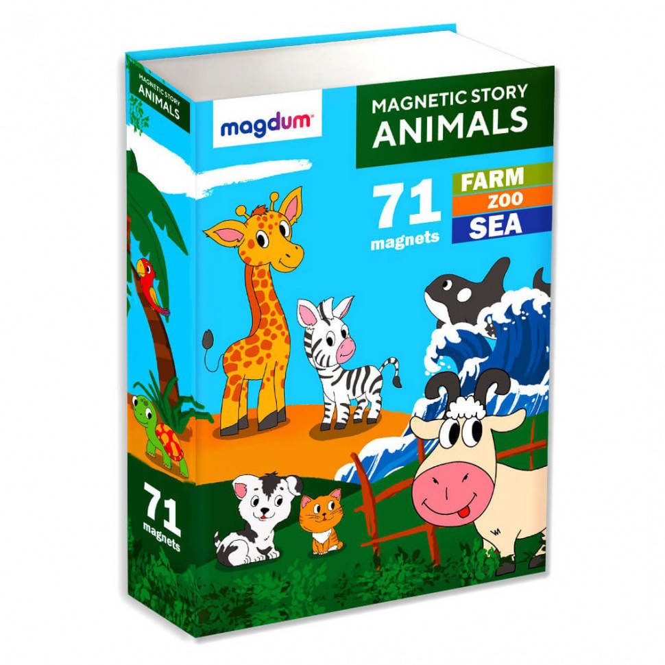 

Детский набор магнитов Магнитная история Животные Magdum ML4032-01 EN, Time Toys
