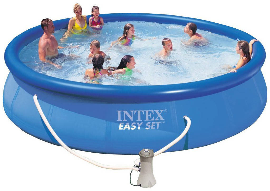 

Надувной бассейн Intex 28132 (56422) +насос-фильтр 366*76см, Голубой