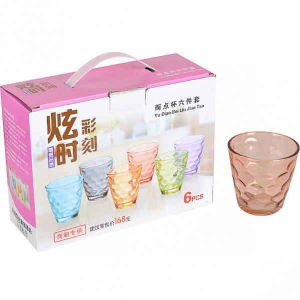 

Стакан стекло цветной 200 мл 6 шт