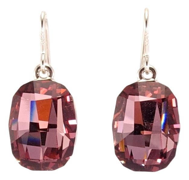 

Серьги Xuping Родий с кр-ми Swarovski подвески французский замок "Овальный кристалл Burgundy"