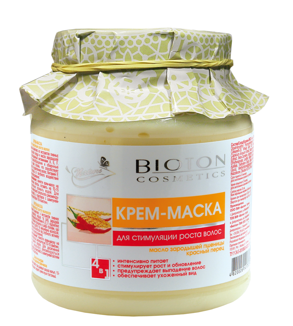 

Крем-маска для стимуляции роста волос , 500 мл. Биотон