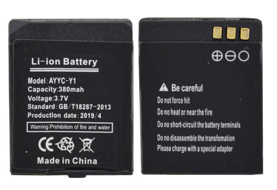 

Аккумуляторная батарея AYYC-Y1 для смарт часов 380 mah Black (6517)