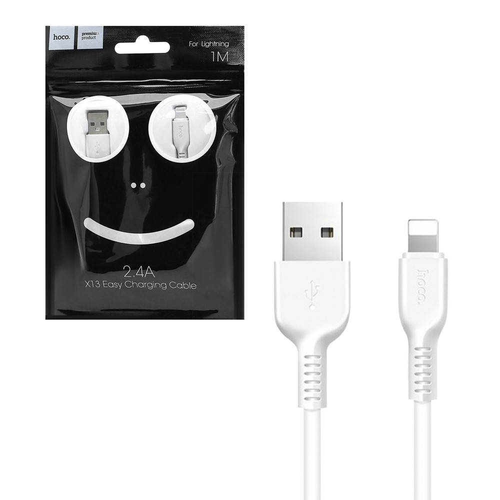 

Usb кабель HOCO Lightning X13, Белый