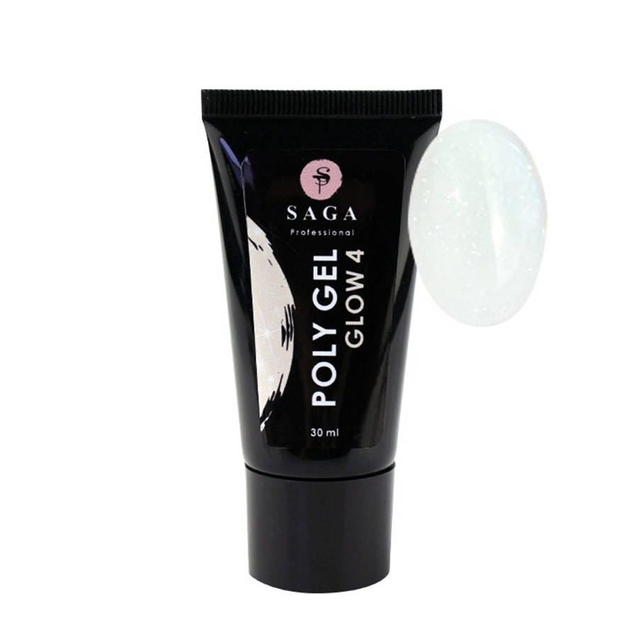 

Полигель Saga Professional Glow 04, молочно-белый с шиммером, 30 мл
