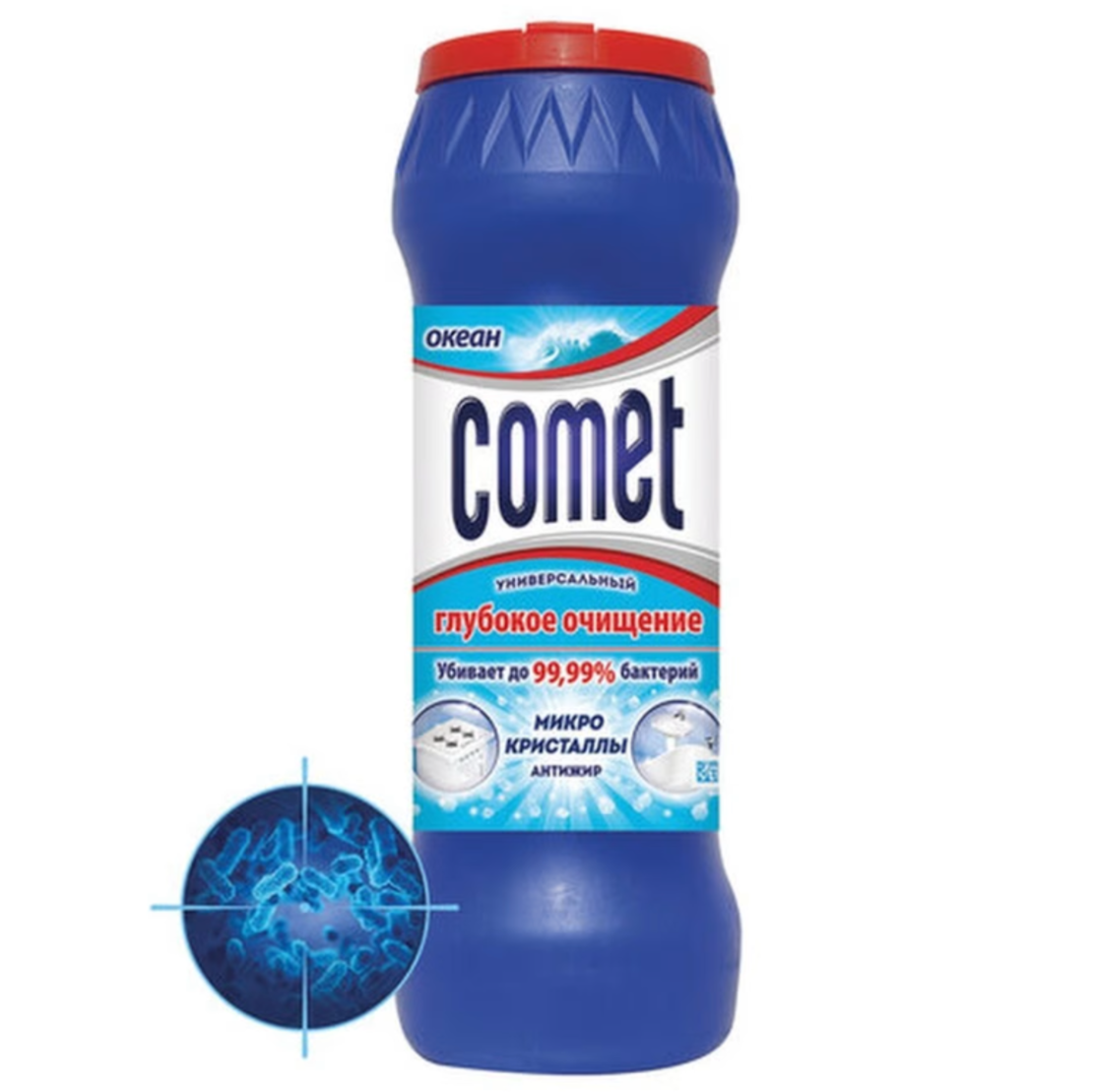 

Чистящий порошок с дезинфицирующими свойствами с хлоринолом 475г COMET