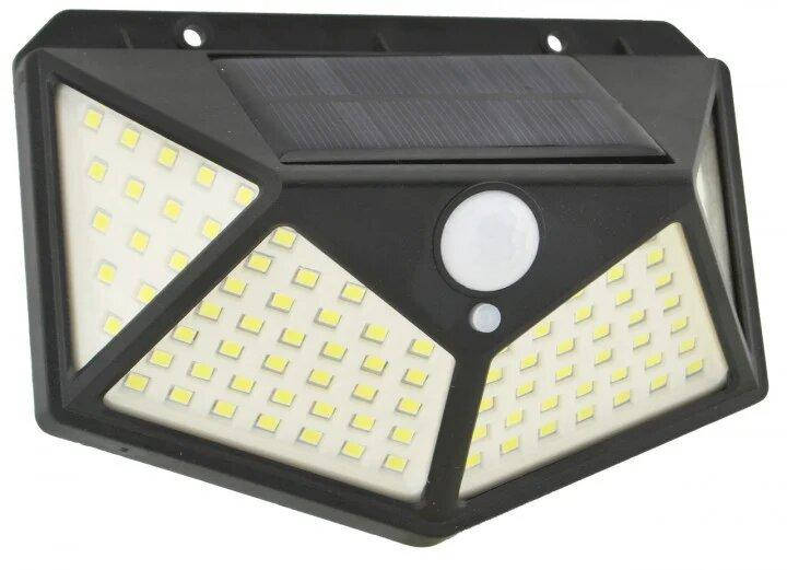 

Фонарь уличный с датчиком движения BL CL 100 -100led + solar, Черный