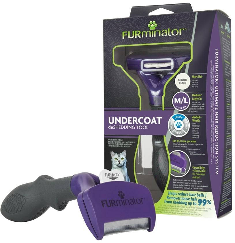 

Фурминатор для котов с короткой шерстью FURminator размер M/L (691661)