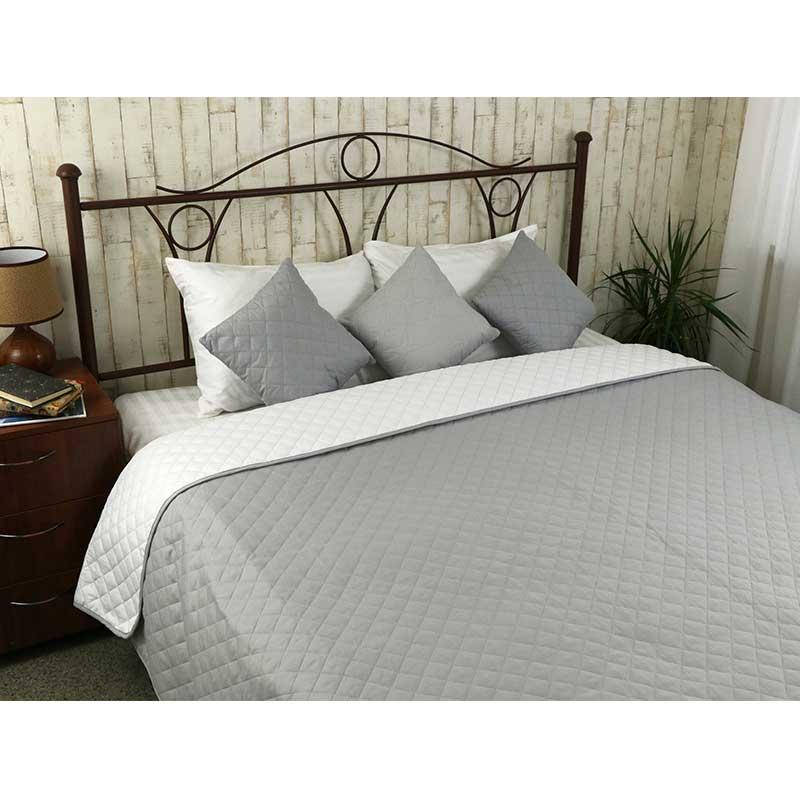 

Двустороннее декоративное покрывало white grey 220х240 см Руно