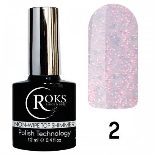 

Топ без липкого слою Top Non Wipe Shimmer Roks №2 ROKS 12 мл