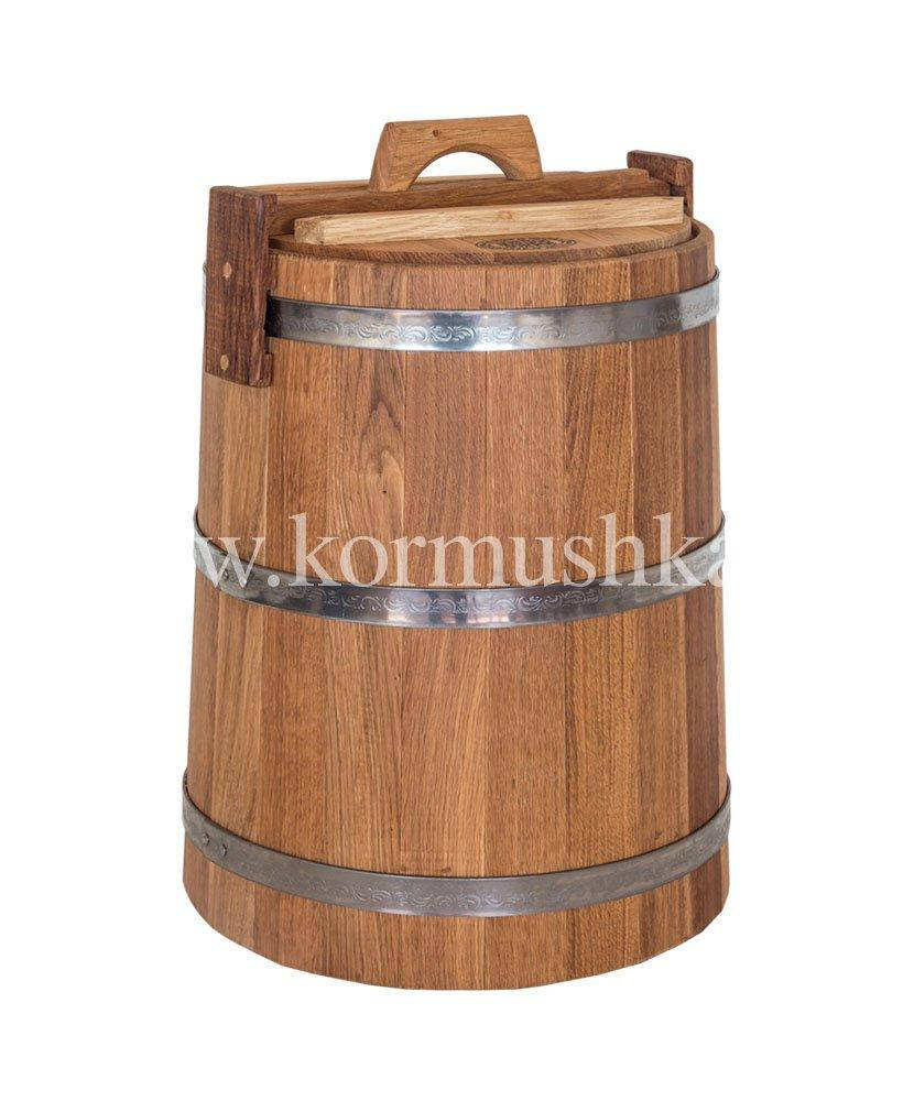

Кадка дубовая 30 л (нерж. обруч) + гнет