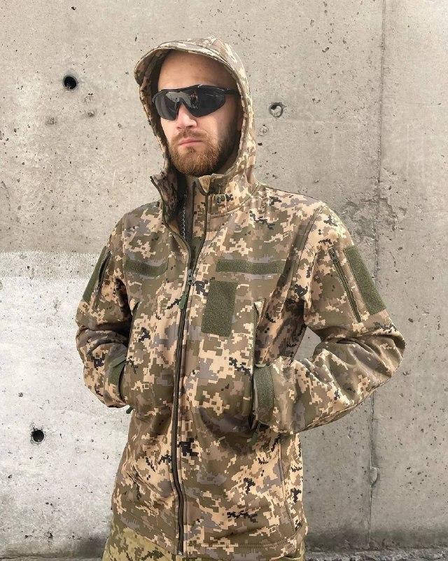 

Тактическая ветровка Soft Shell водоотталкивающая Pixel, Койот