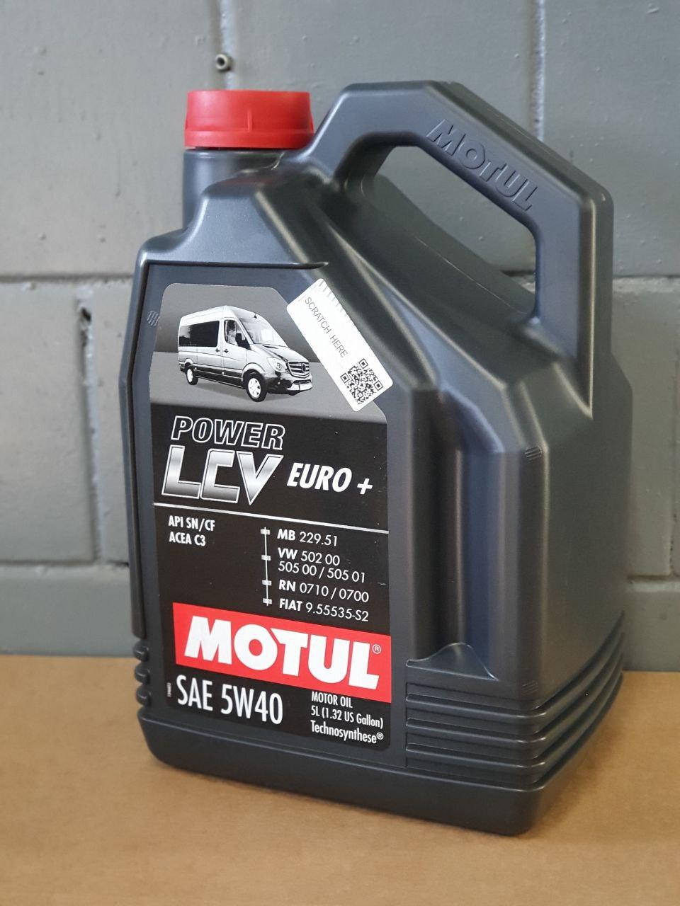 

Моторное масло MOTUL POWER LCV EURO+ 5W-40 5 л.