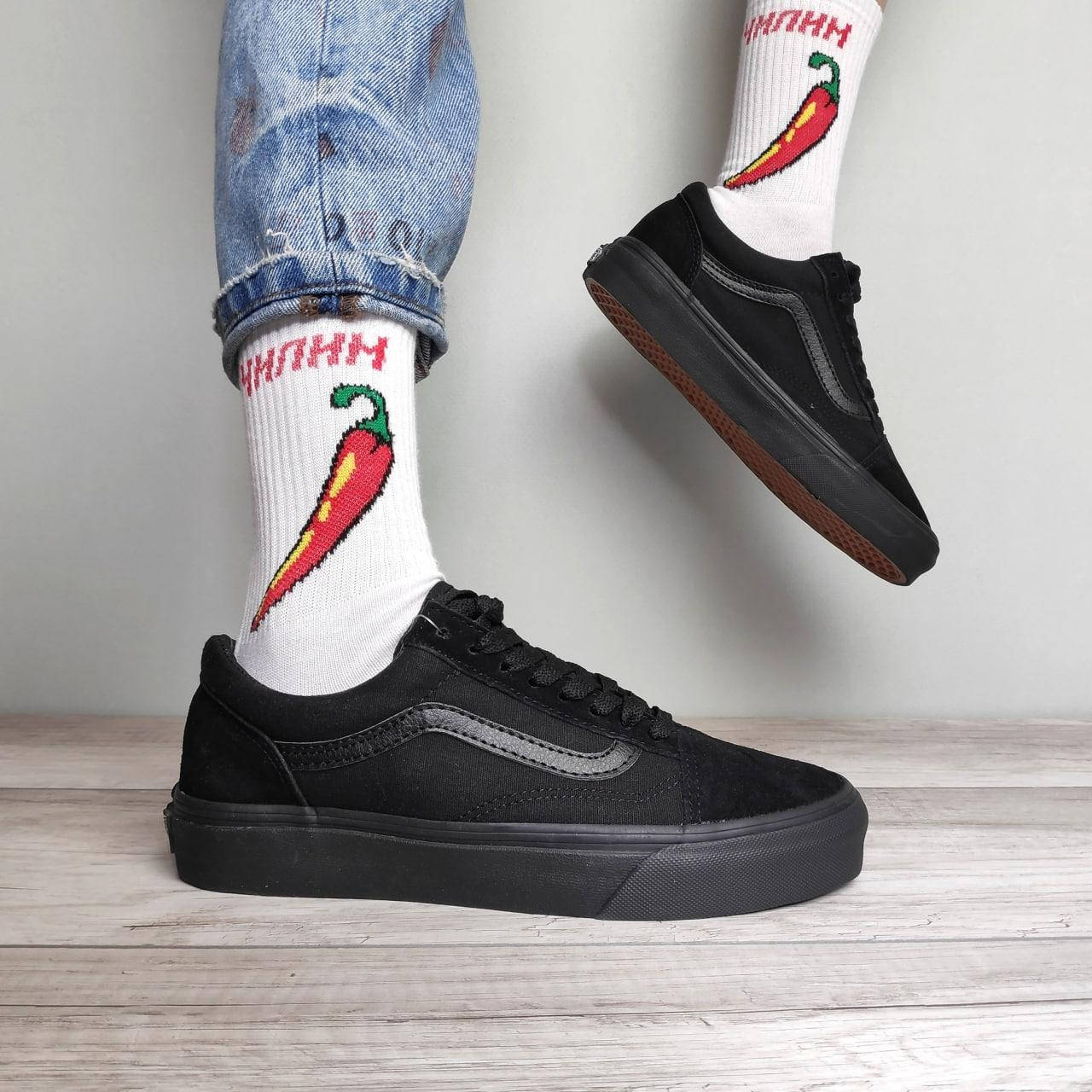 

Мужские и женские кеды Vans кеды Vans Old Skool 'All Black' Ванс Олд Скул черные Унисекс Вьетнам, Черный
