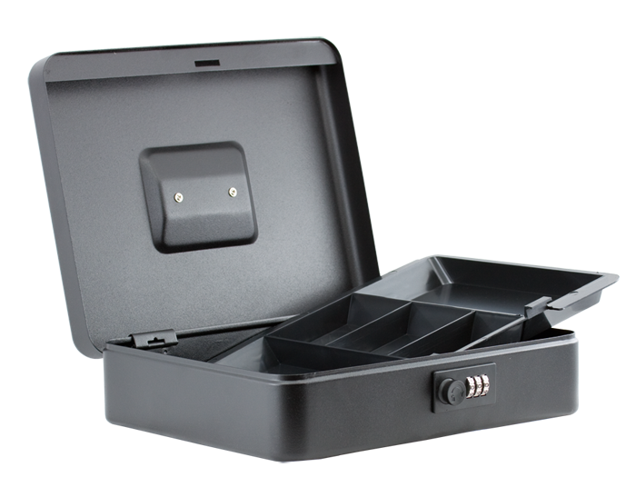 

Бокс металлический для денег 25 см. Buromax (BM.0401), Черный