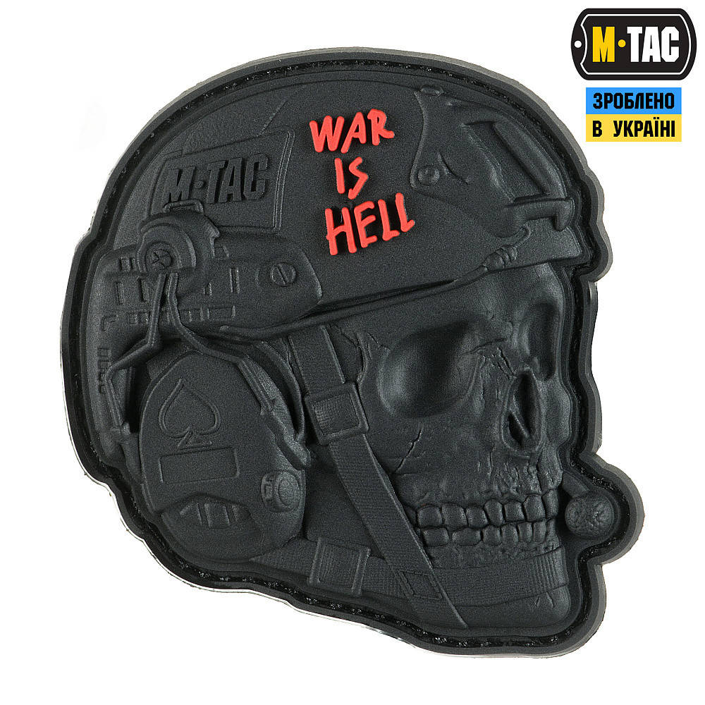 

Нашивка М-Тас WAR IS HELL 3D PVC BLACK