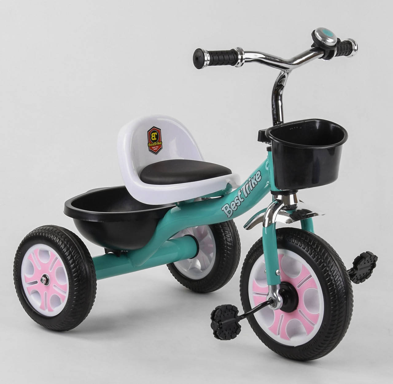 

Велосипед 3-х колёсный LM-7309 "Best Trike" БИРЮЗОВЫЙ 102425