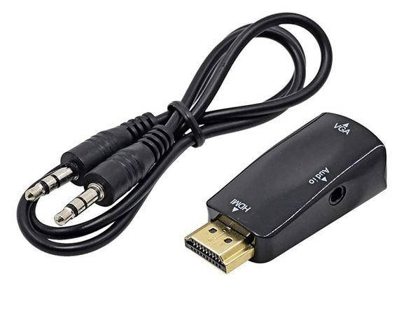 

Адаптер STLab HDMI male (PC/laptop) - VGA F(Monitor) (в компл. аудиокабель), Черный