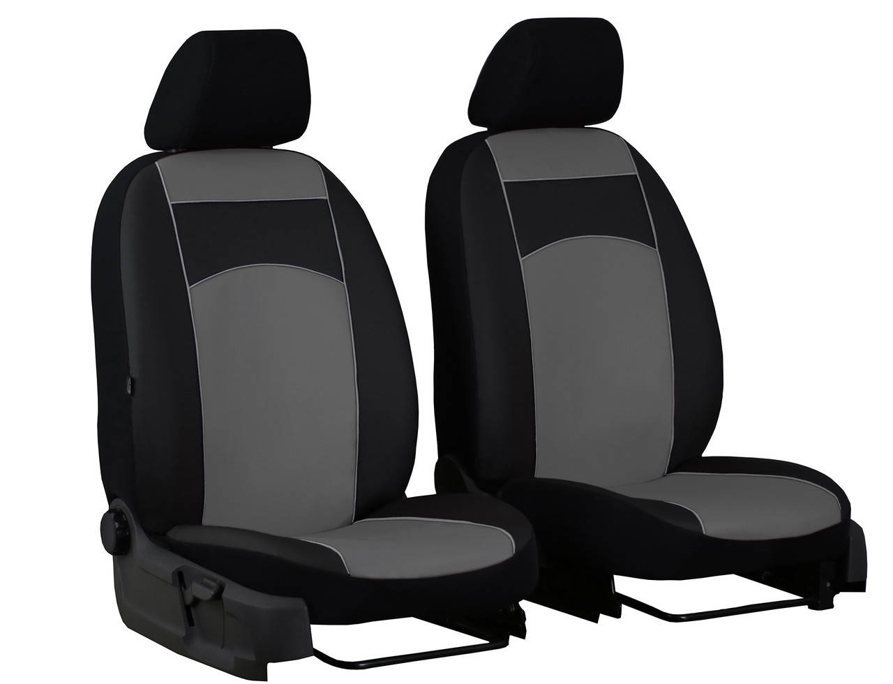 

Авточехлы универсальные Pok-ter Standart 1+1 из экокожи серый