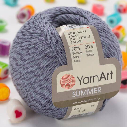 

Пряжа YarnArt Summer 53 темно-серый (Ярнарт Саммер) 70% хлопок, 30% вискоза