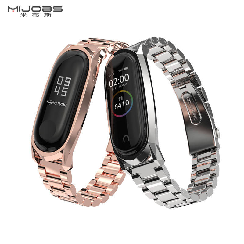 

Металевий ремінець MiJobs для Xiaomi Mi Band 3 / 4. Високоякісні матеріали. GT style дизайн. Подарунок.