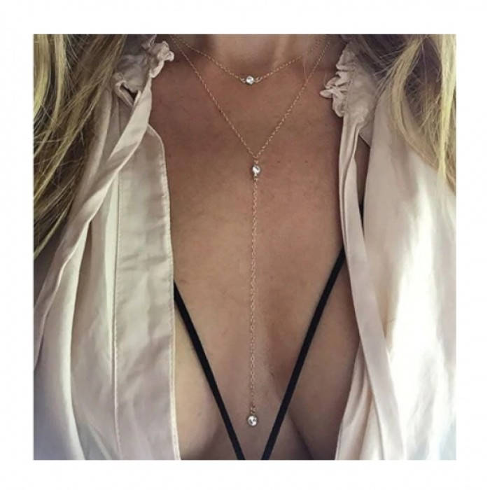 

Цепочка двойная "Three Diamonds", золото