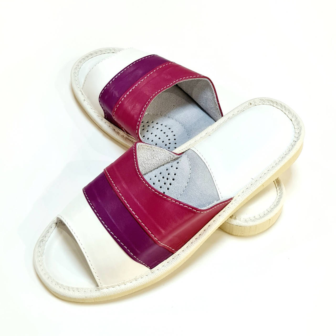 

Домашні шкіряні жіночі капці "Tylbut" відкриті 36, Белый