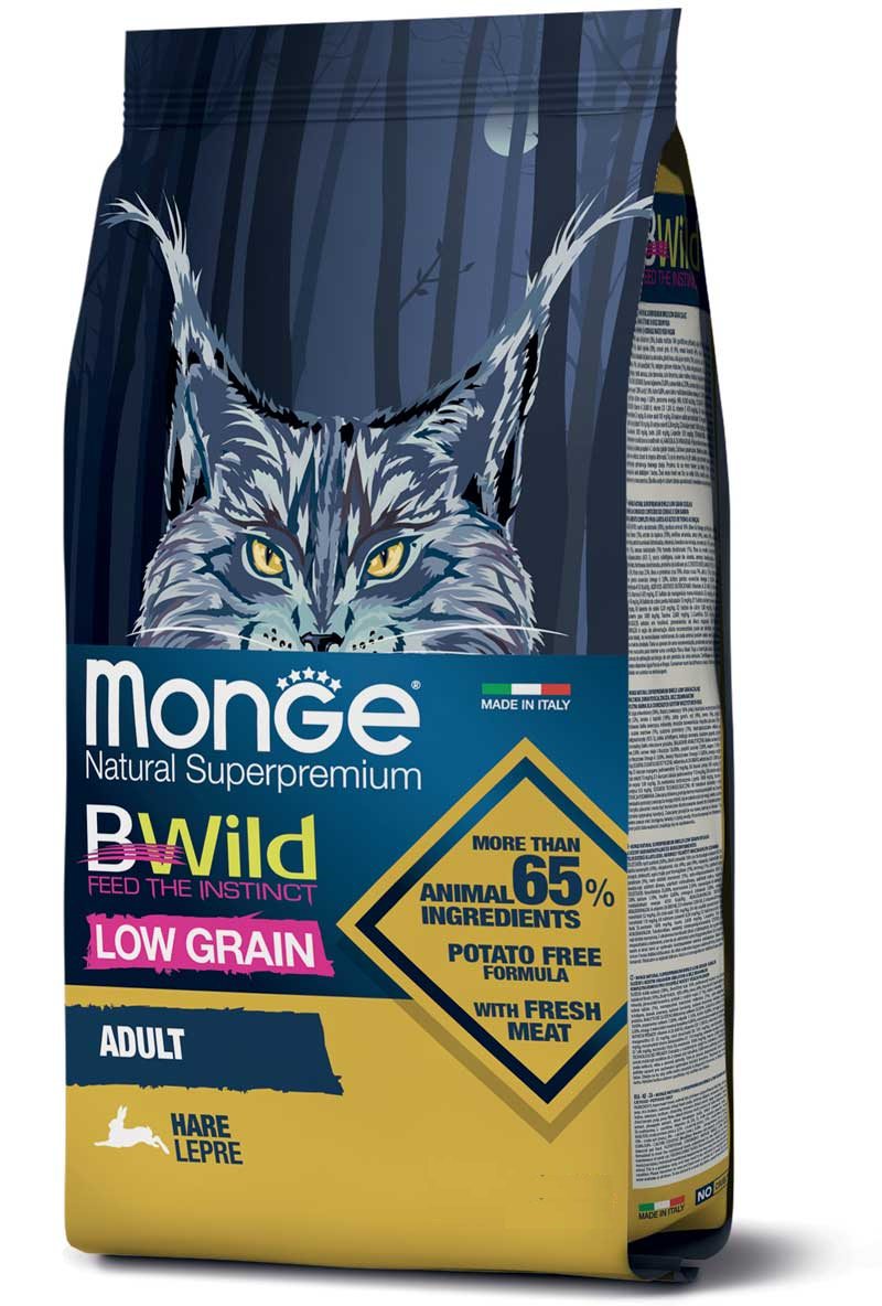 

Monge CAT BWILD LOW GRAIN Hare сухой корм для взрослых кошек (заяц) 1.5 кг