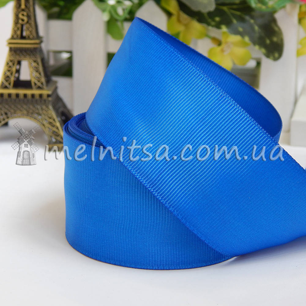 

Лента репсовая синяя, 4 см, Синий