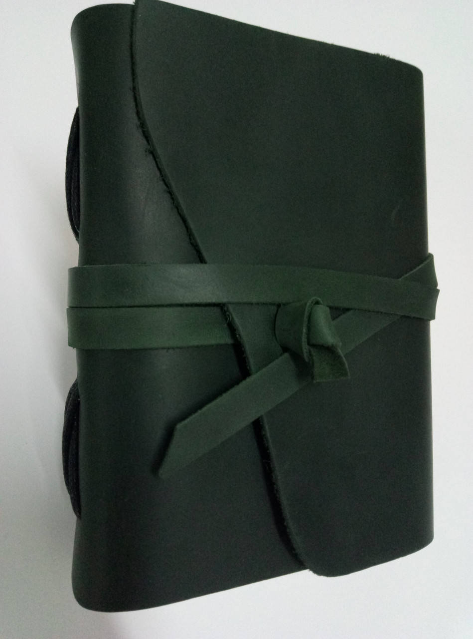 

Кожаный блокнот COMFY STRAP В6 темно-зеленый ручная работа