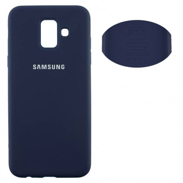

Чехол Silicone Cover Samsung A6 2018 A600 синий