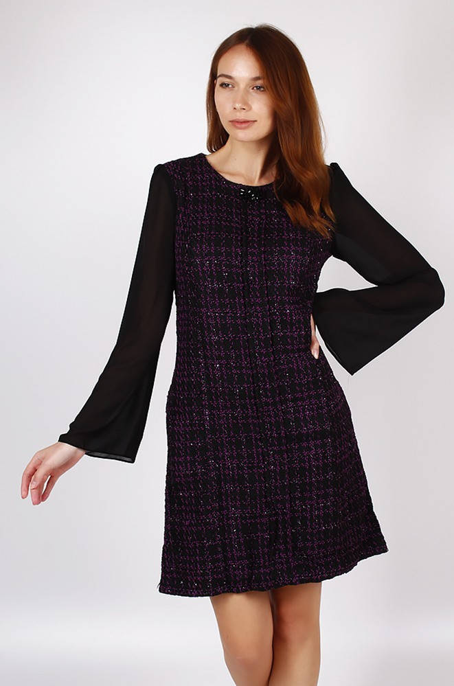 

Платье женское 2877 фиолетовая клетка 109250S