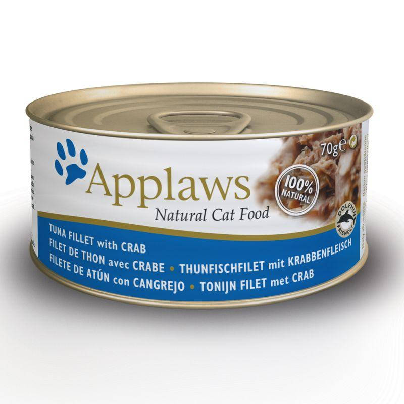 

Applaws корм для кошек филе тунца с крабами в рыбном бульоне