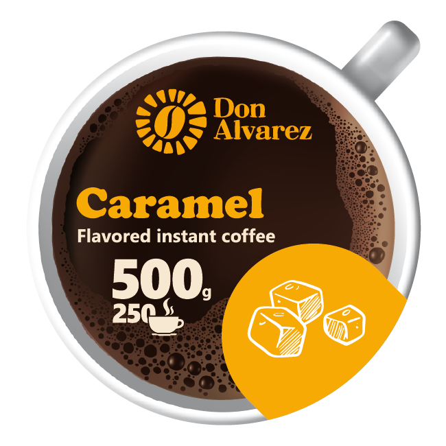 

Кофе растворимый с ароматом Карамель 500 г сублимированный