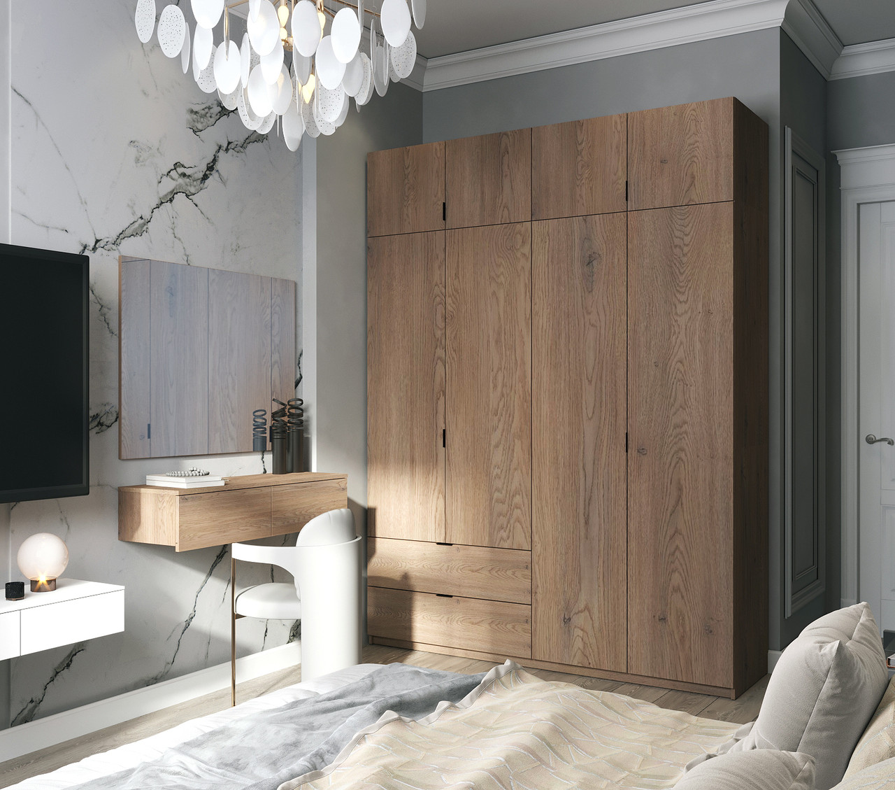 Розпашна Шафа для одягу Doros Лукас Канноло/Канноло 160х50х240 (44900366) 2