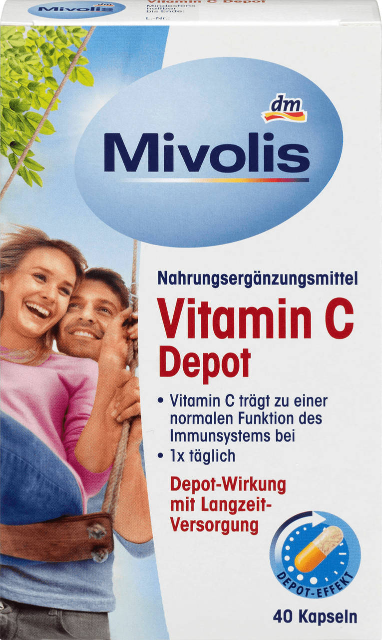 

Капсулы витамин С Mivolis Vitamin C Depot-Kapseln, 40 St