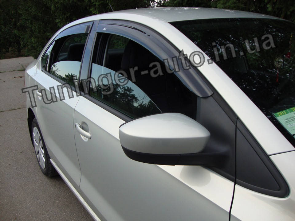 

Ветровики, дефлекторы окон Volkswagen Polo Sedan 2010-2017 (Hic)