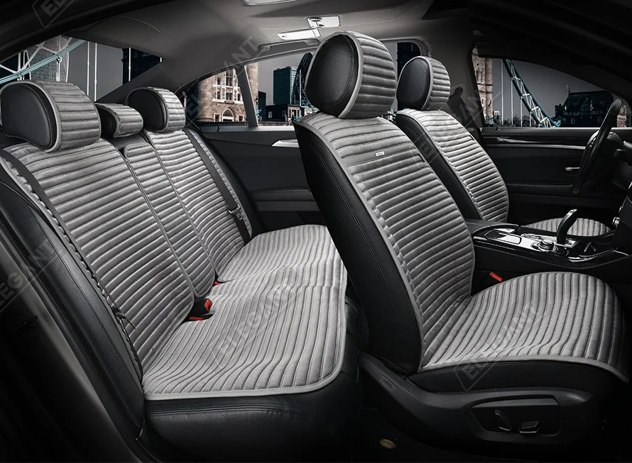 

НАКИДКИ НА СИДЕНЬЕ ELEGANT NAPOLI (ПЕРЕД+ЗАД) ПОЛОСА СЕРЫЕ